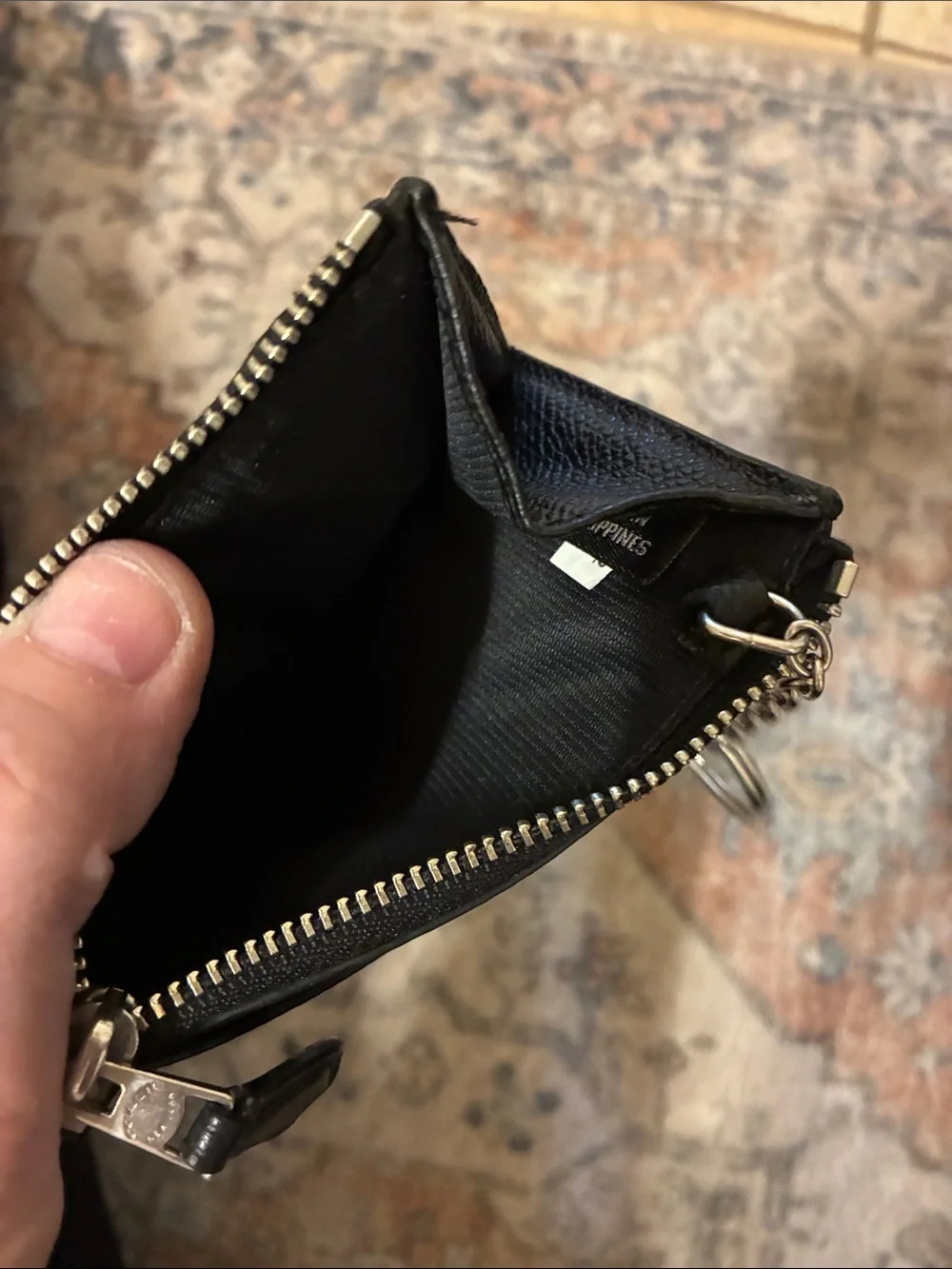 Coach Brown Signature Monogram Zip Card‎ & Key Holder